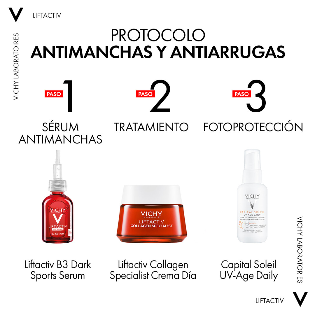 Imagen de VICHY PROTOCOLO ANTIMANCHAS CREMA+SERUM B3 + UV-AGE DAILY